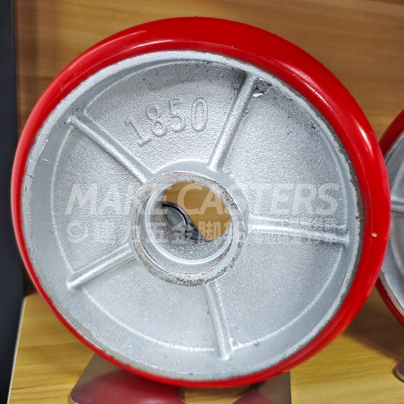 8050 8060 8070 8080 8090 80100 18050 20050 3070 Durable Heavy Duty Cast Iron Core Pu Wheel for Forklift