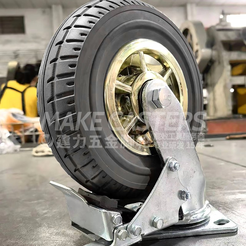 Chinese Caster Wheel Manufacturer Heavy Duty Trolley Wheels 4 inch 5 6 8 inch Casters Hotel Use Foam Rubber