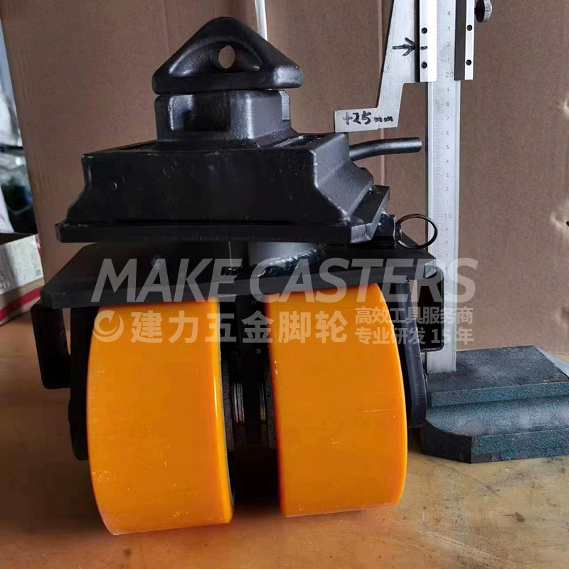 Heavy Duty Caster Wheels Swivel Locking Industrial 6 8 10 12 inch Metal Cast Iron Nylon Twin Wheel Casters With Toe Guard