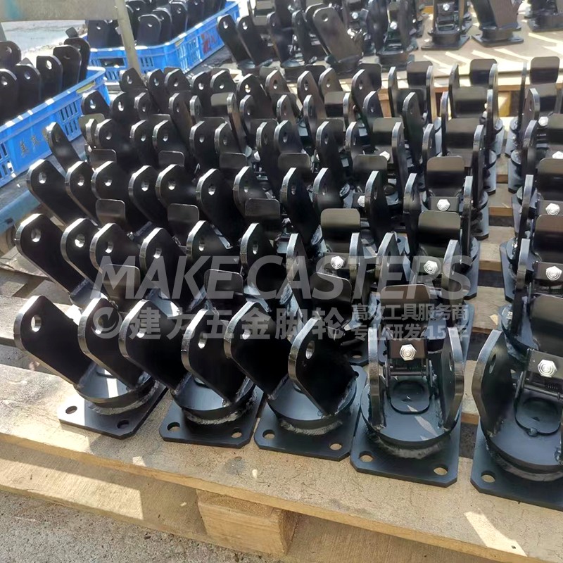 Heavy Duty Caster Wheels Swivel Locking Industrial 6 8 10 12 inch Metal Cast Iron Nylon Twin Wheel Casters With Toe Guard